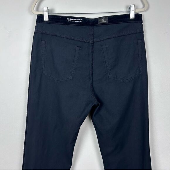 NWOT AG Adriano Goldschmied Isabelle Button-Up Velvet Straight Crop Jeans - Picture 4 of 13